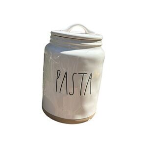 Rae Dunn “Pasta” White Ceramic Round Storage Container